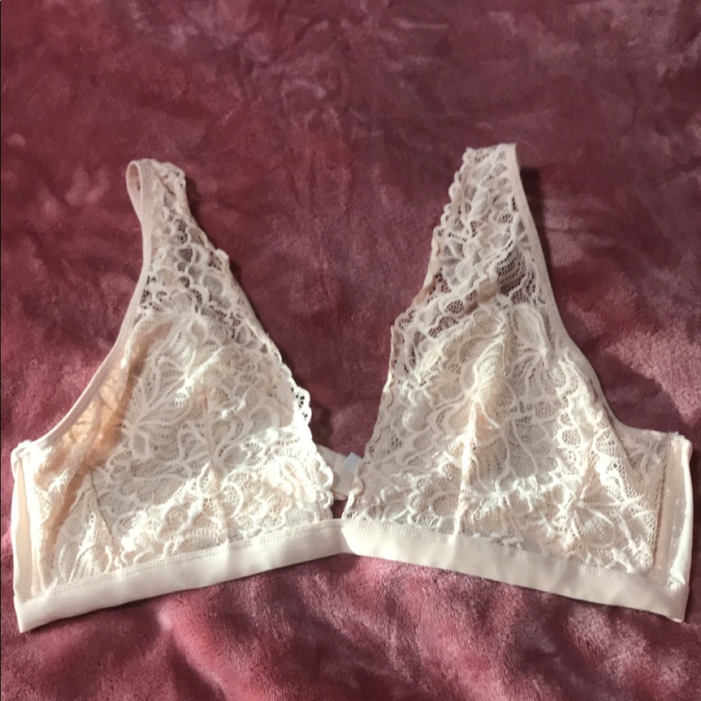 Blush colored, lace, bralette
